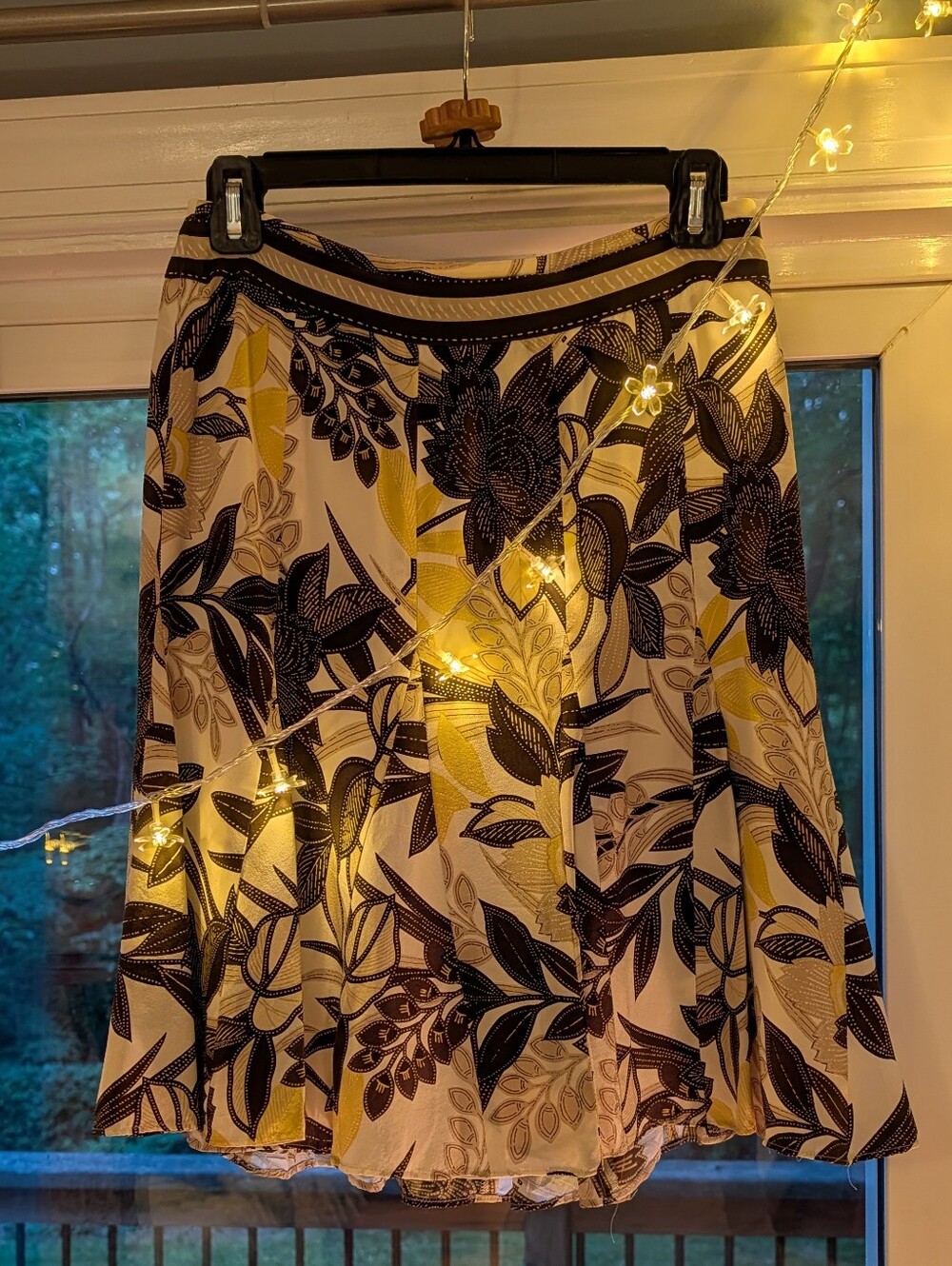 Floral Silk Skirt